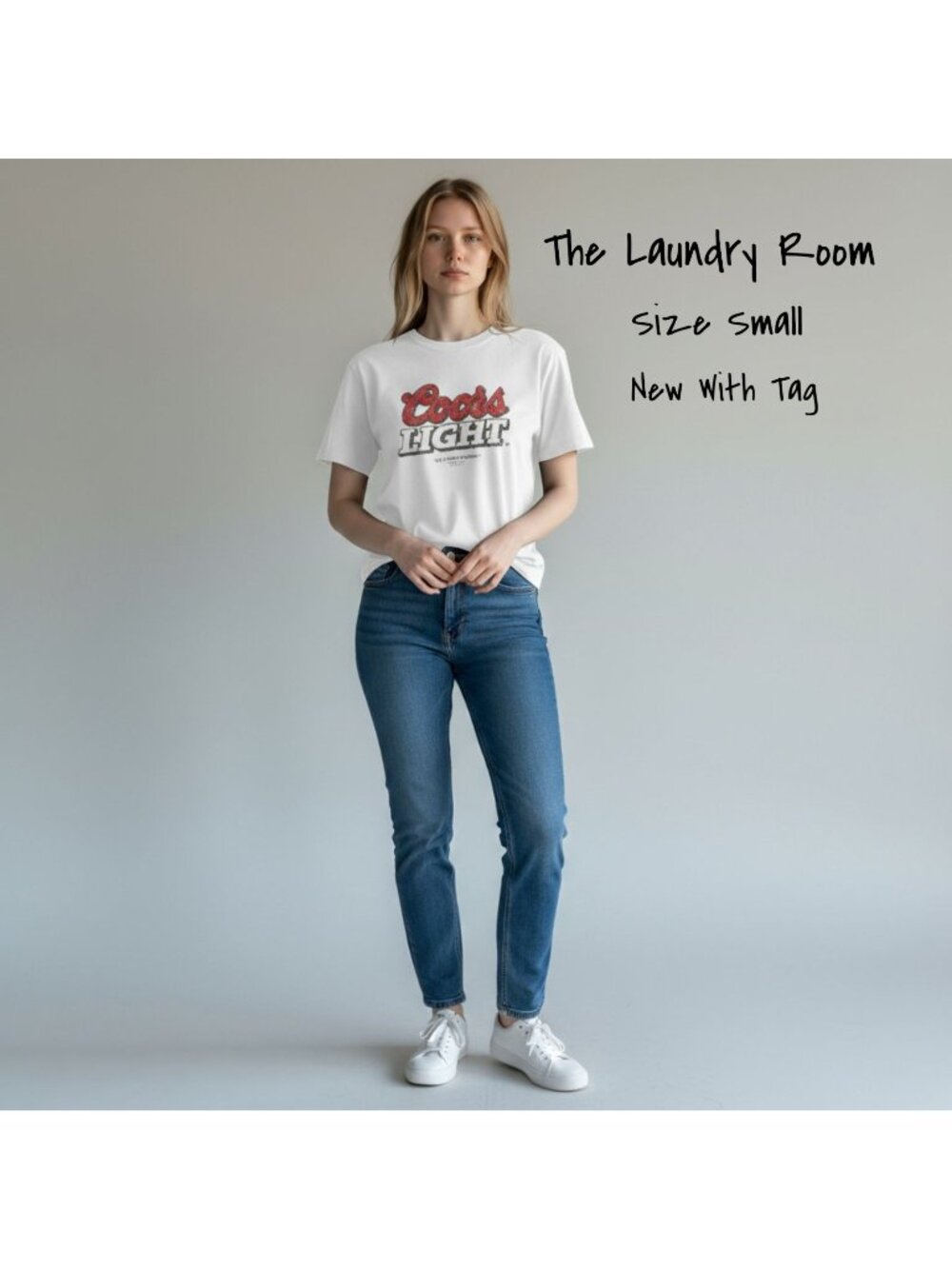 The Laundry Room Coors Graphic T-Shirt White Small New with Tag